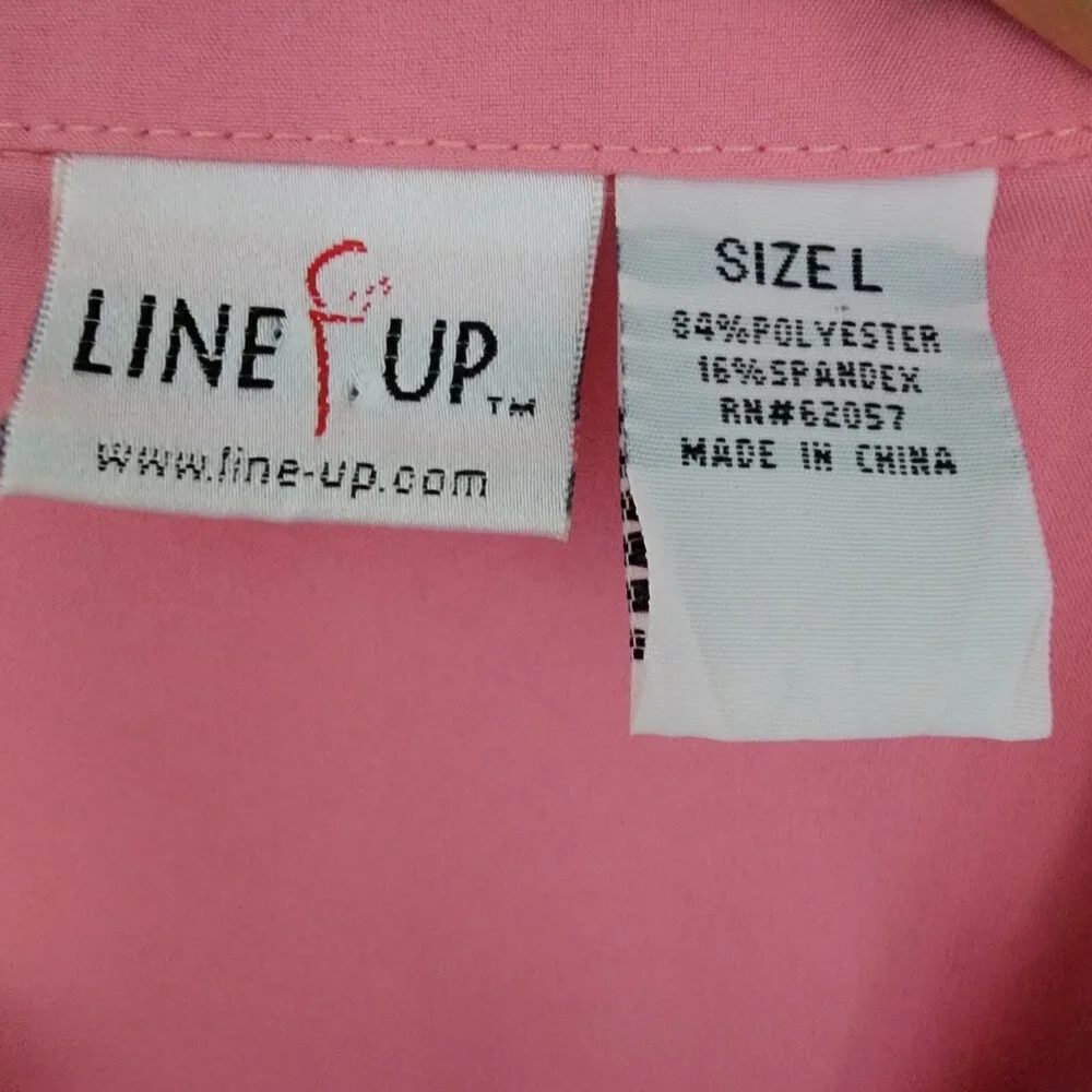 Line Up For Sport Golf Jacket Windbreaker Women Golfers‎ Pink Zip Front L